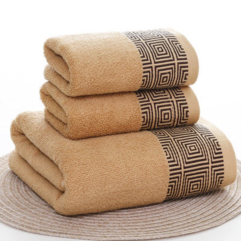 Katoenen Handdoek Set Badhanddoek 140X70Cm Handdoek 35X75Cm Zachte Absorberende Drie-Delige Set gebruikt Voor Het Hotel Familie Reizen Sport