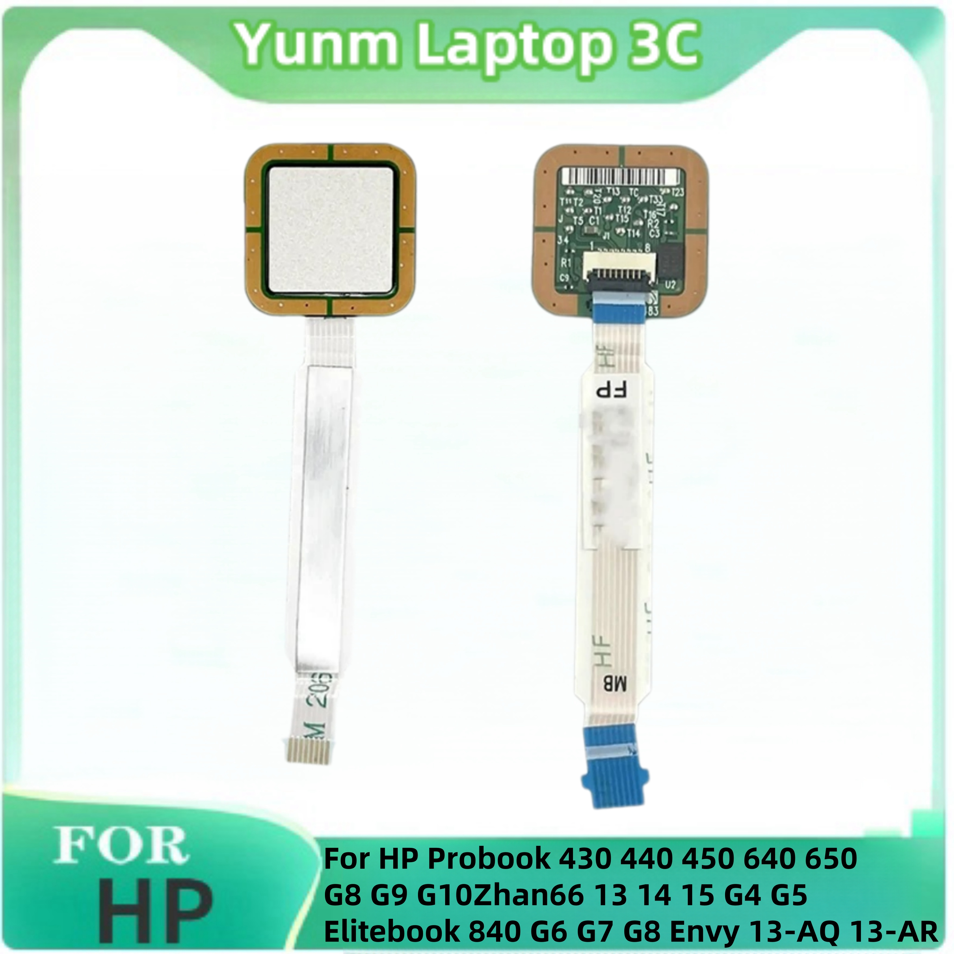 Lector de huellas dactilares para HP Probook, para modelos 430, 440, 450, 640, 650, G8, G9, G10, Zhan66, 13, 14, 15, G4, G5, Elitebook 840, G6, G7, G8, Envy 13-AQ, 13AR