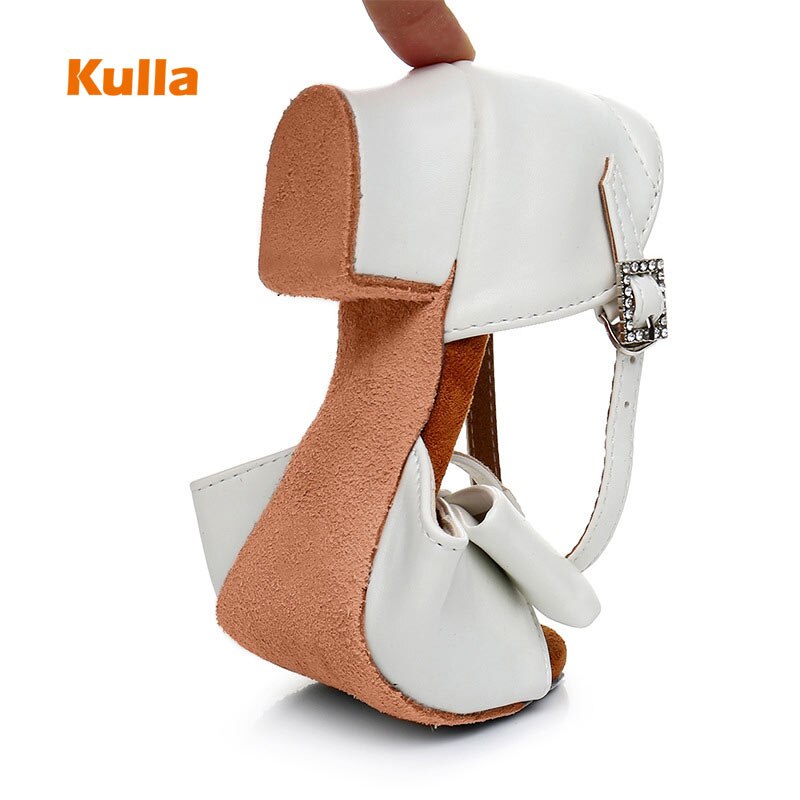 Chaussures de danse latine blanches pour filles, chaussures de Salsa pour enfants, , Performance, taille 26-40, salle de bal, Jazz, femmes