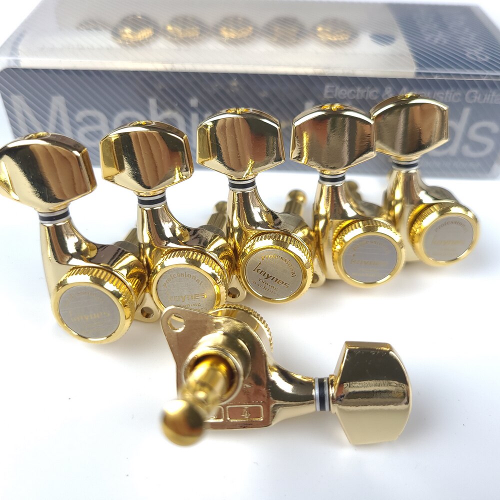 1 Set Guitar Locking Tuners Electric Guitar Machine Heads Tuners Lock String Tuning Pegs Gold 【Made in Korea】