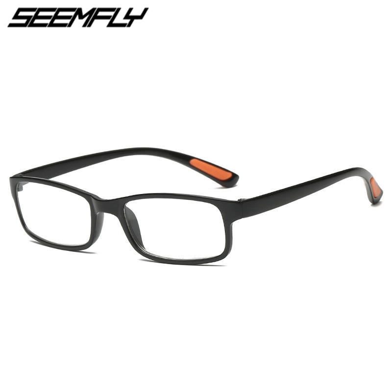 Seemfly ultralight  tr90 nærsynethedsbriller mænd kvinder firkantede optiske brillebriller til studerende med dioptri  -1.0 1.5 2.0 2.5