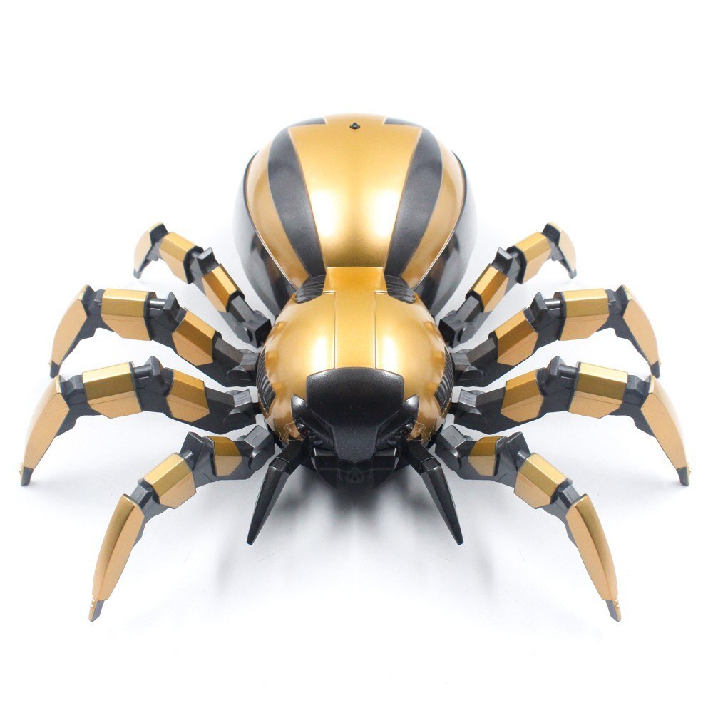 Araignée mécanique à télécommande infrarouge d'or de Simulation élevée avec l'araignée mécanique de télécommande LED avec le LED