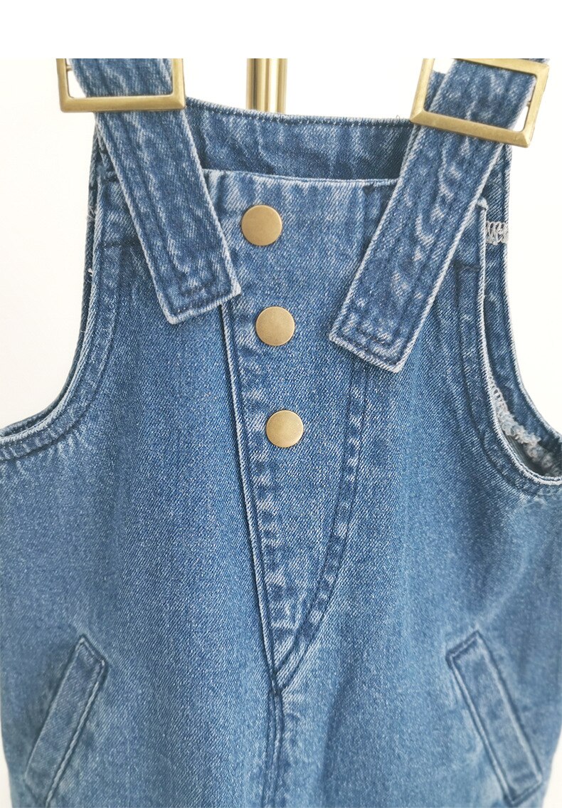 I Bambini Della Tuta di Autunno Della Molla di Modo Coreano di Alta Qualità Tute E Salopette per Le Ragazze Dei Ragazzi Dei Pantaloni 1 2 3 4 5 6 Anni del Bambino Del Bambino Del Denim Dei Pantaloni