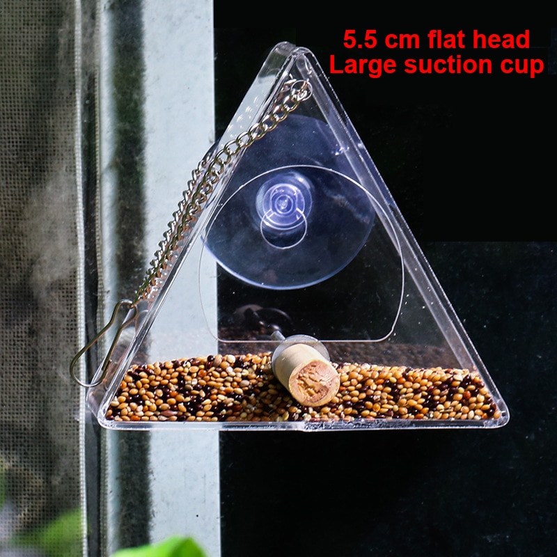 Bird Feeder Transparent Window Viewing Bird Feeders Tray Birdhouse Pet Water Feeder Suction Cup Mount House Type Feeder