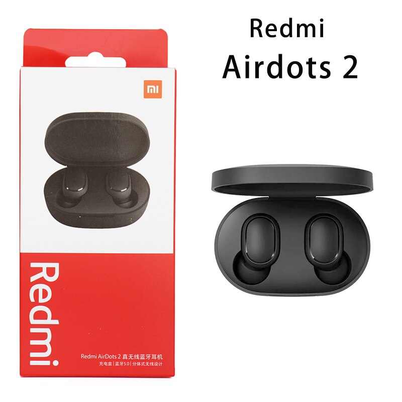 Xiaomi Redmi Airdots 2 Ohrhörer Wahre Drahtlose Kopfhörer Bluetooth 5,0 Headset Mit Mic Lade Kopfhörer In-Ohr stereo bass: Airdots 2 No gift