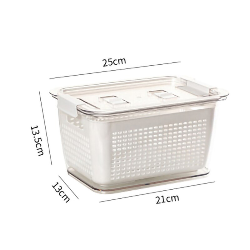 Fresh Produce Storage Containers Fridge Drip Basket Produce Saver Refrigerator Storage Basket Set Fresh Vegetable Fruit: type1