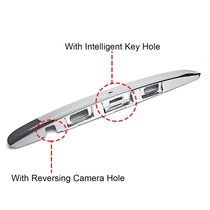 Chrome Car Rear Tailgate Boot Lid Handle for Nissan Qashqai J10 2007 with I-Key & Camera Hole