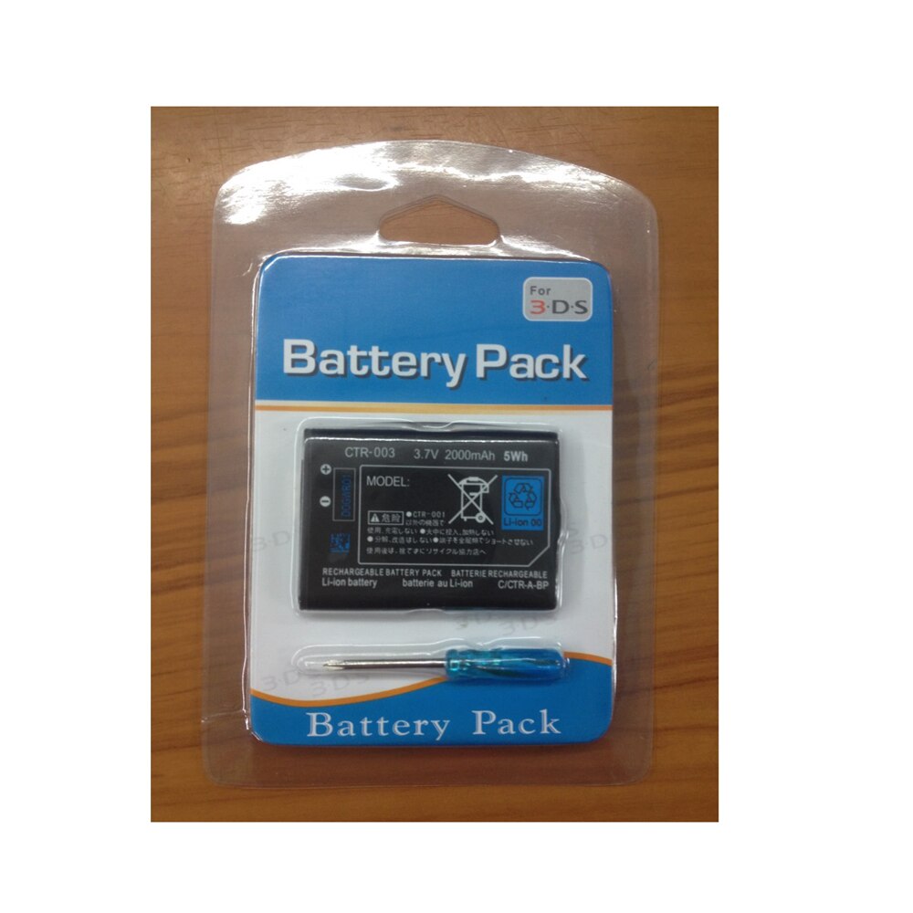 10 Stuks 3.7V 2000Mah Li-Ion Batterij Pack Voor 3DS Oplaadbare Batterij