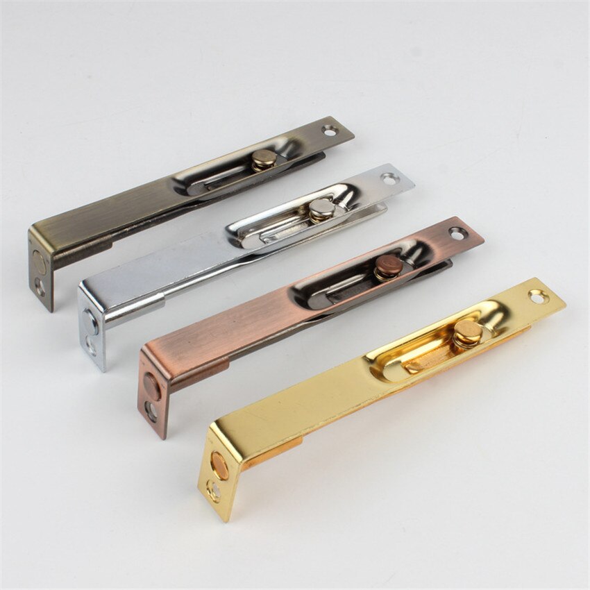 4/6 Cal niewidoczny rygiel robić drzwi ze śrubami, F w kształcie ukryta blokada przesuwna śrubin zatrzask zasuwka, dom umeblowanie brama zabezpieczenie robić drzwi rygiel robić drzwi s