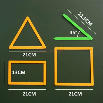 Wiskunde Leermiddelen Magnetische Vierkante Rechthoek Parallellogram Driehoek Actieve Hoek Demonstrator Geometrische Model