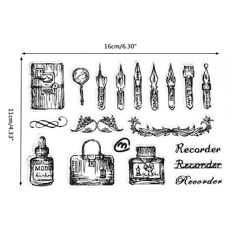 1PC Transparent Silicone Clear Rubber Stamp Sheet Cling Scrapbooking DIY