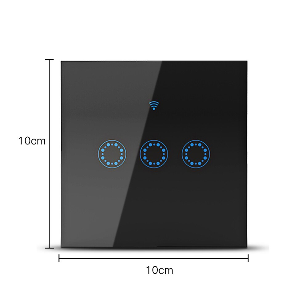 1/2/3 Gang Smart WiFi Light Switch Interruptor Touch Wall Power Switch App Remote Control Intellegent Switch For Alexa/Echo Home