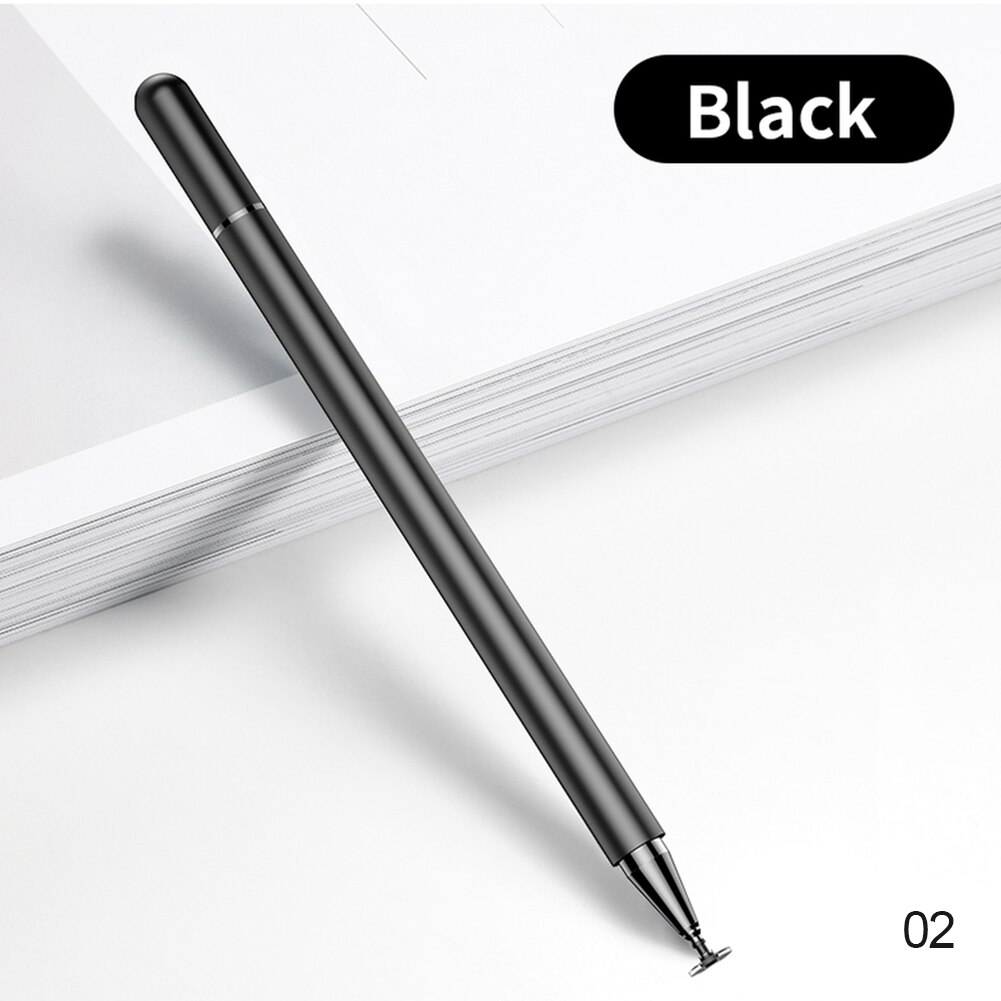 Universal Capacitive Touch Stylus Pen For Iphone Android Tablet Smartphone Drawing Smart Stylus Pens Tablet Mobile Phone Pen: Black