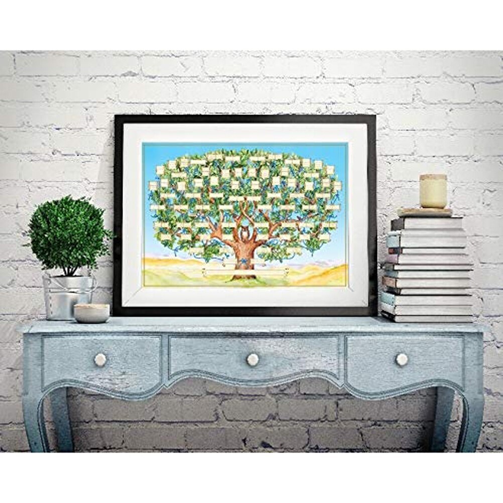 Family Tree Chart Family Tree Diagram 6 Generation Fillable Ancestry Chart DIY Canvas Genealogy Wall Decor