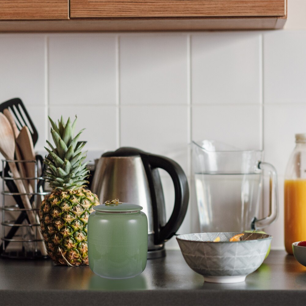 1 Pc Insect-proof Grains Jar Ceramic Honey Pot Multipurpose Storage Jar )