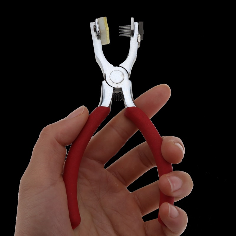 Furador de couro artesanal, ferramenta de corte feito à mão, perfurador de couro e costura, silencioso, 4mm