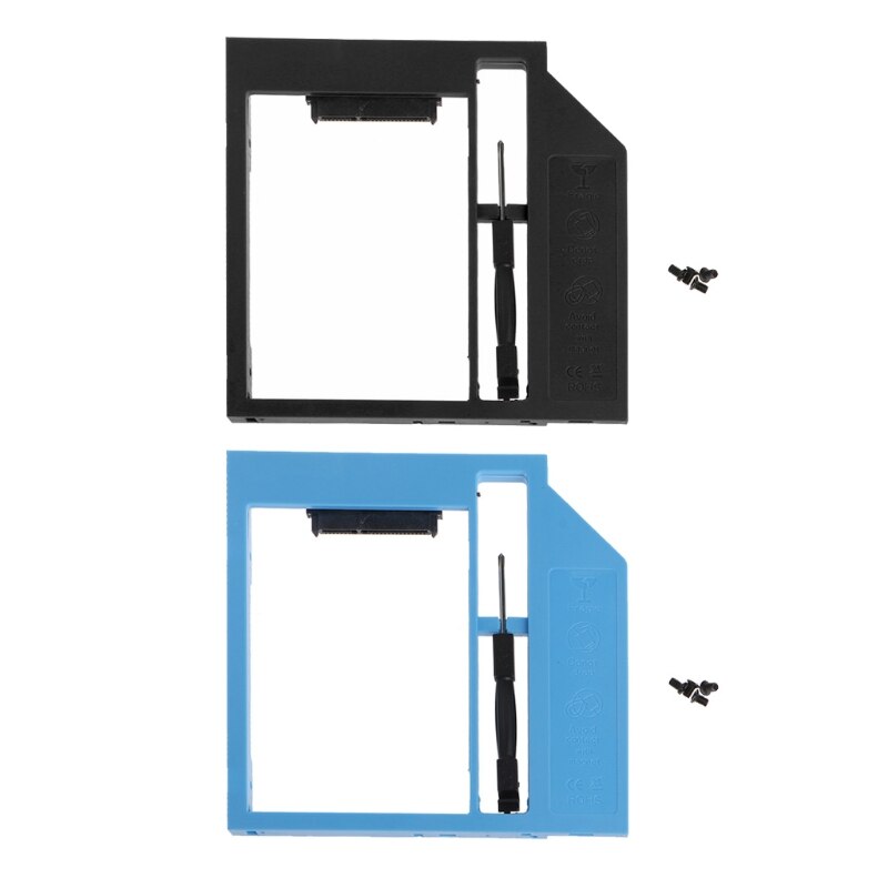 Zweite HDD Caddy 2nd SATA Zu SATA 2,5 "HDD SSD 9,0mm Gehäuse Für Laptop CD ROM Feb6