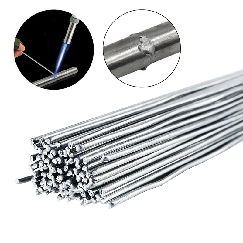 Lavtemperatur sveisetråd aluminium sveisefluks kjerne aluminium elektrode (ingen fluss) multiverktøy 10/20/30/50 stk 1.6mm/2mm*50cm
