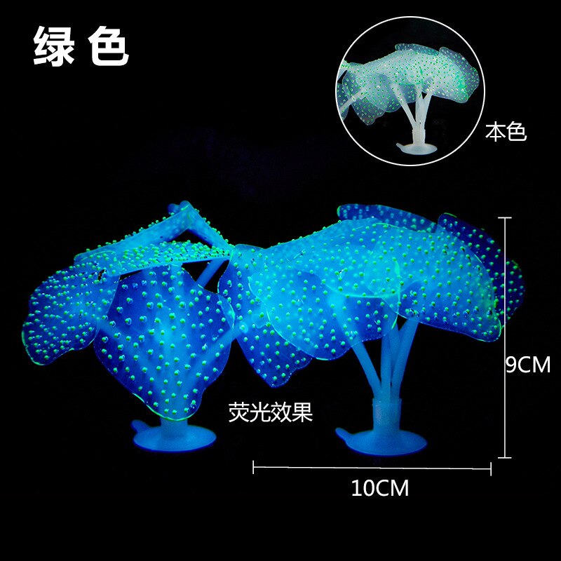 1 Stuk Kunstmatige Siliconen Fluorescentie Koraal Aquarium Decoratie Woondecoratie Accessoires Aquatic Plant Aquarium Decor: 2