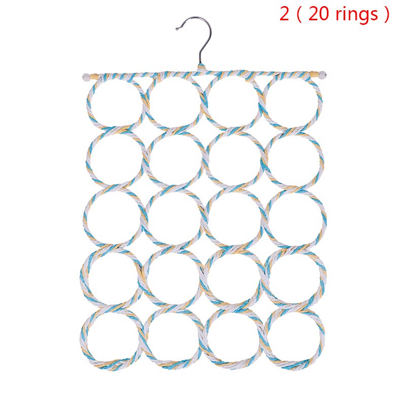 9/20/28 trous multifonction écharpe cintre Multi foulards affichage accrocher cravates ceinture organiser cercle stockage support écharpe anneau cadre: A2
