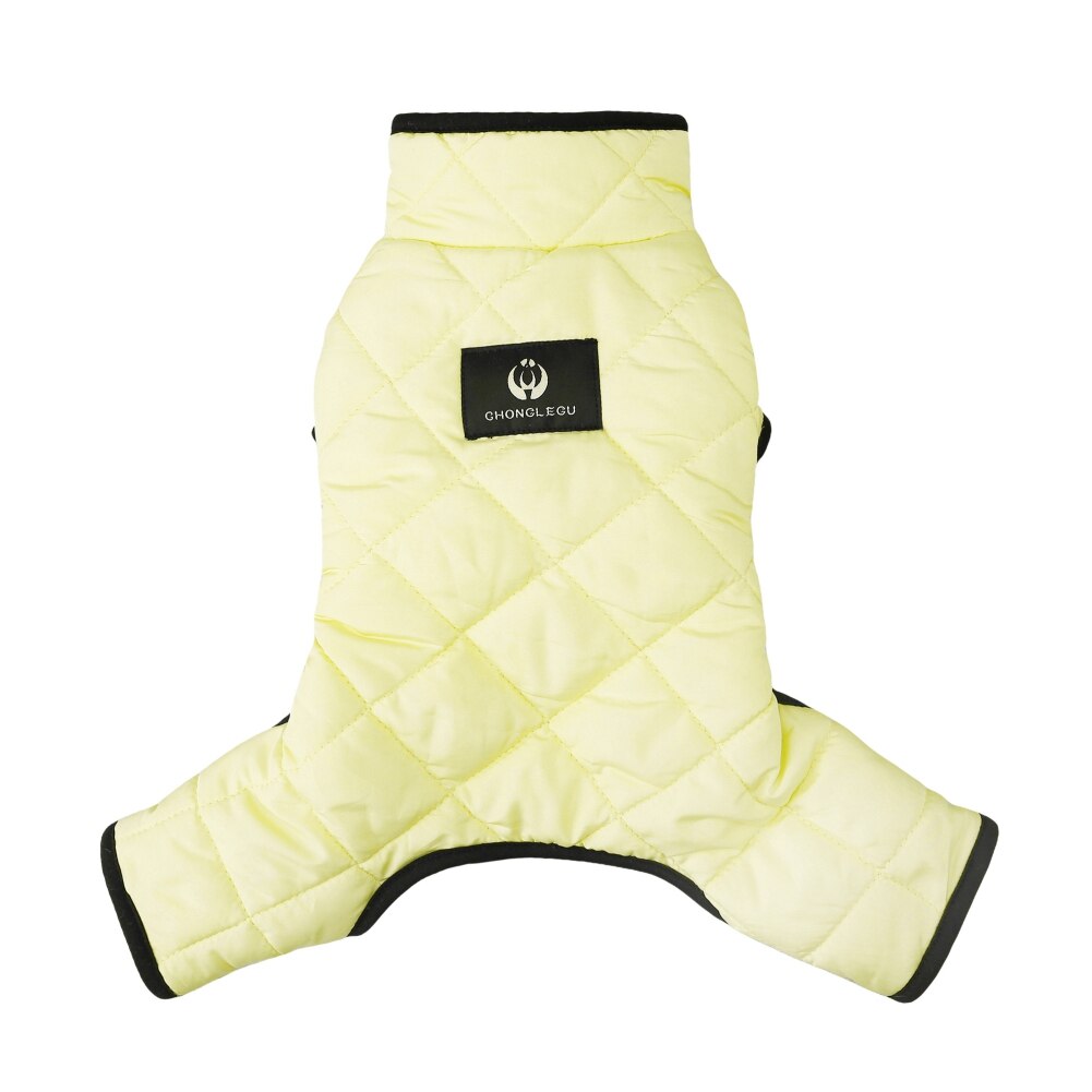 Winter Gesamt für Hunde vier Beine Warme Haustier Hund Kleidung für Kleine Hunde unten Overall für Chihuahua Teddy: Gelb / XL