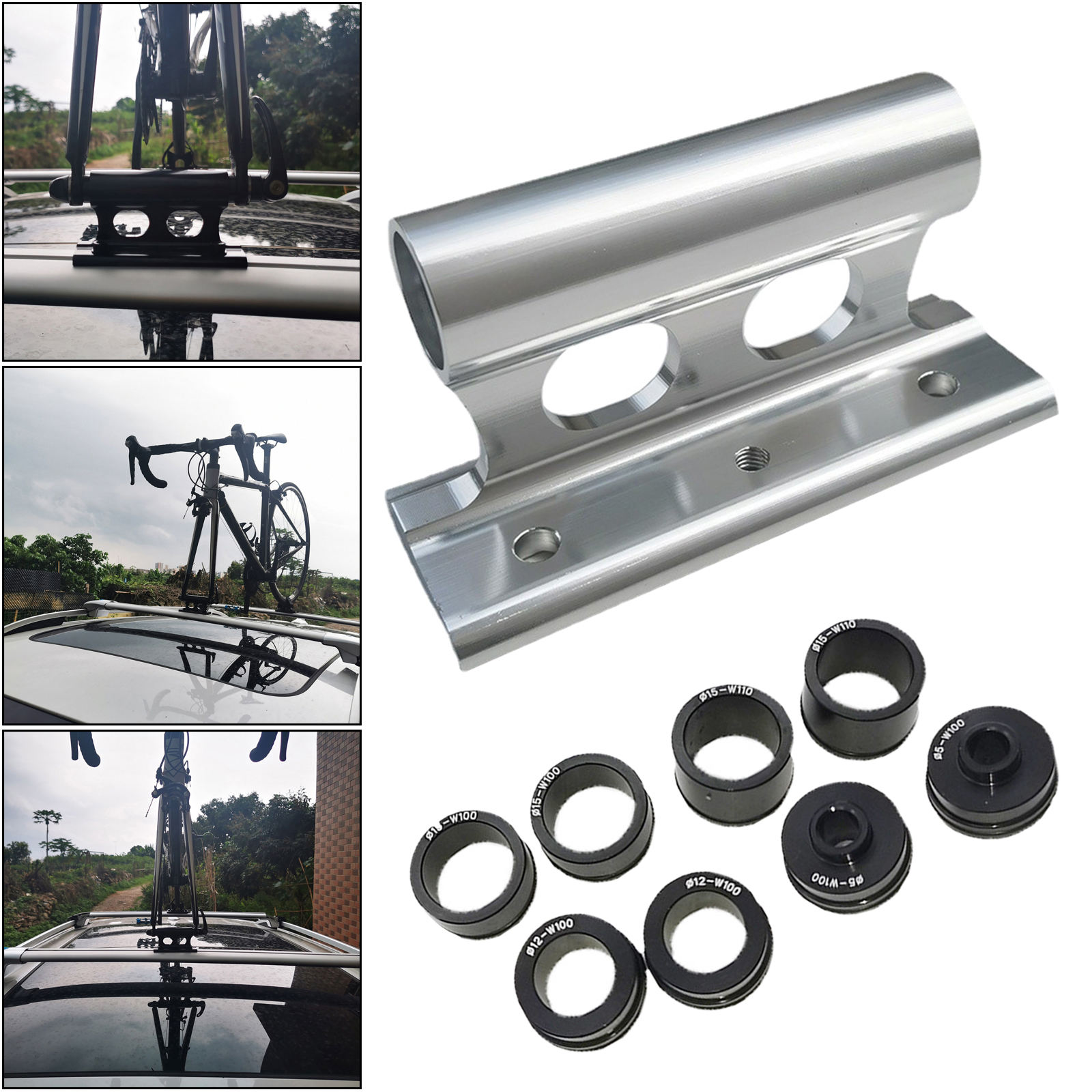 Bike Fork Mount Car Rack Holder Quick Release Thru Axle Bikes Carrier