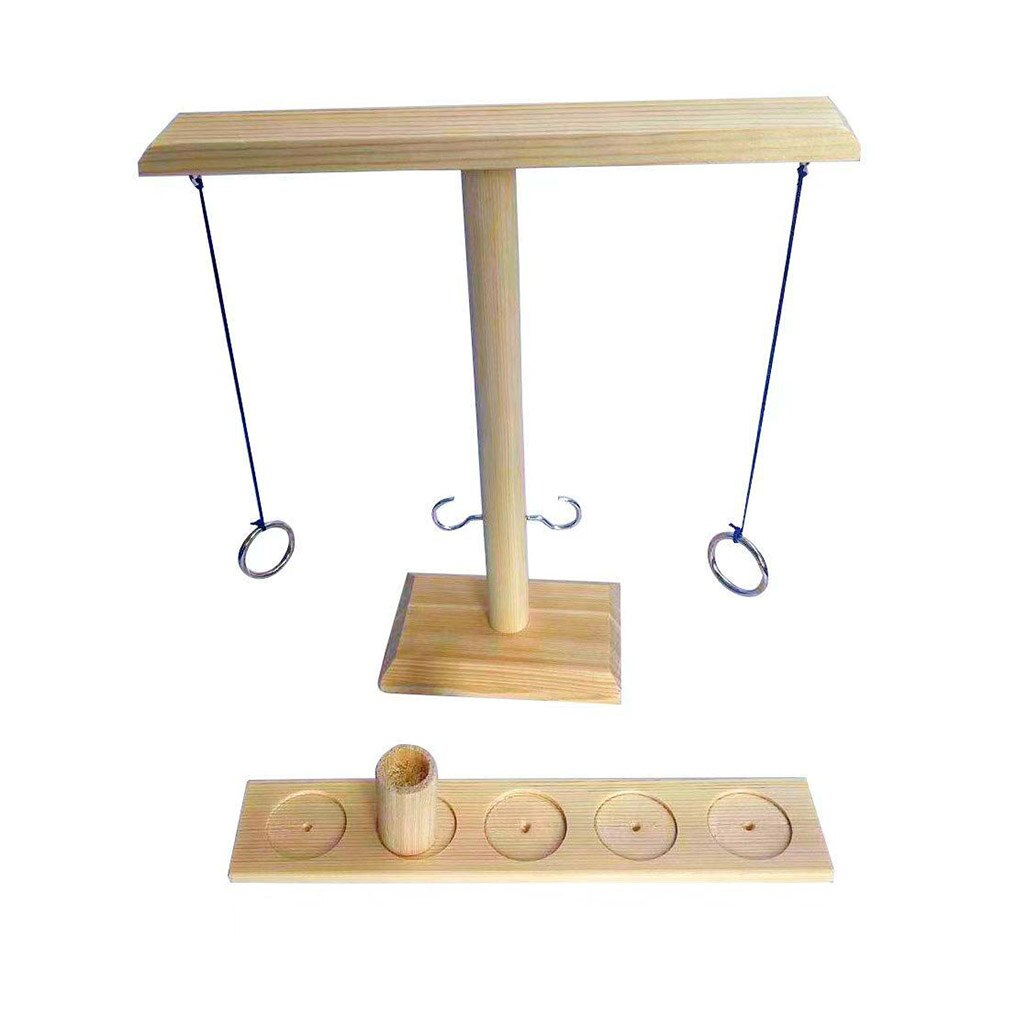Partyspielzeug, freizeit, bar im industriestil, getränkeladen, handgefertigte ringwurfhaken aus holz, schnelles interaktives spiel für bars und zuhause: 1