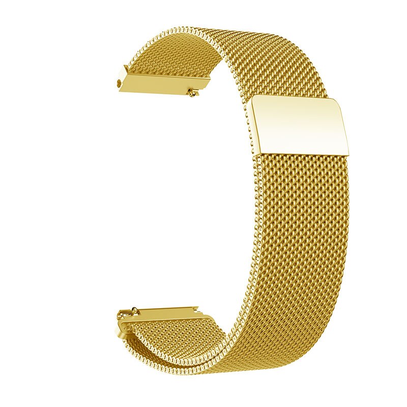 Heren dames horlogeband roestvrij staal 20mm 22mm voor huawei gt  gt2 horlogeband met vlindersluiting: Milanees goud