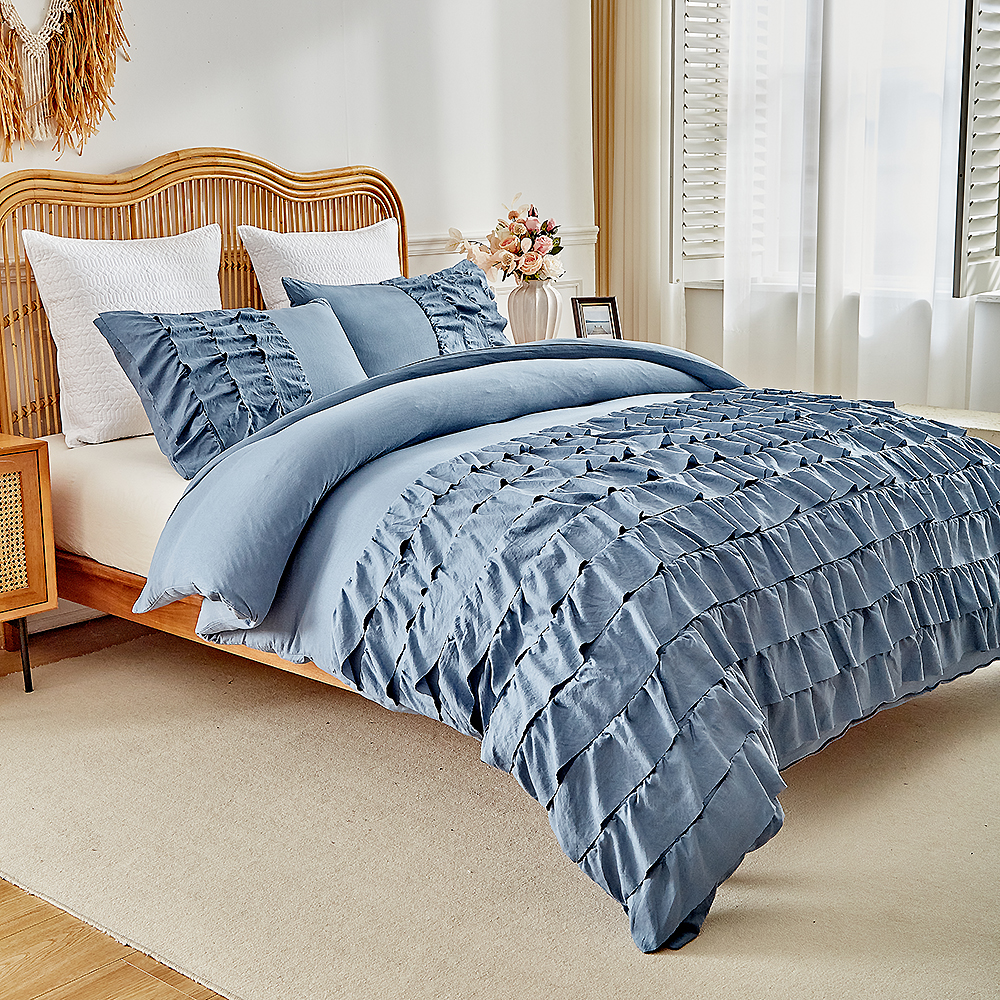 3 Stuks Koningin Dekbed Dekbed Effen Kleur Cover Kussenslopen Set Enkel Dubbel Beddengoed Set Voor Slaapkamer Beddengoed sets