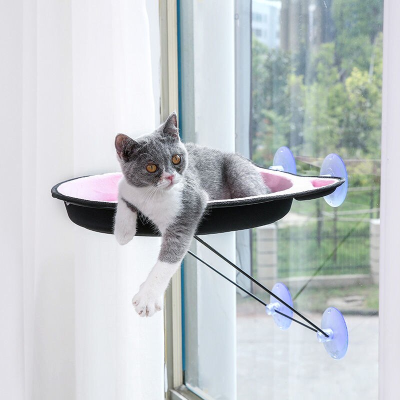 Saugnapf Katze Hängematte Hängen Glas Katze Nest Vier Jahreszeiten Universal Fenster Sill Nest Pet Liefert Saug Wand Raum Kapsel
