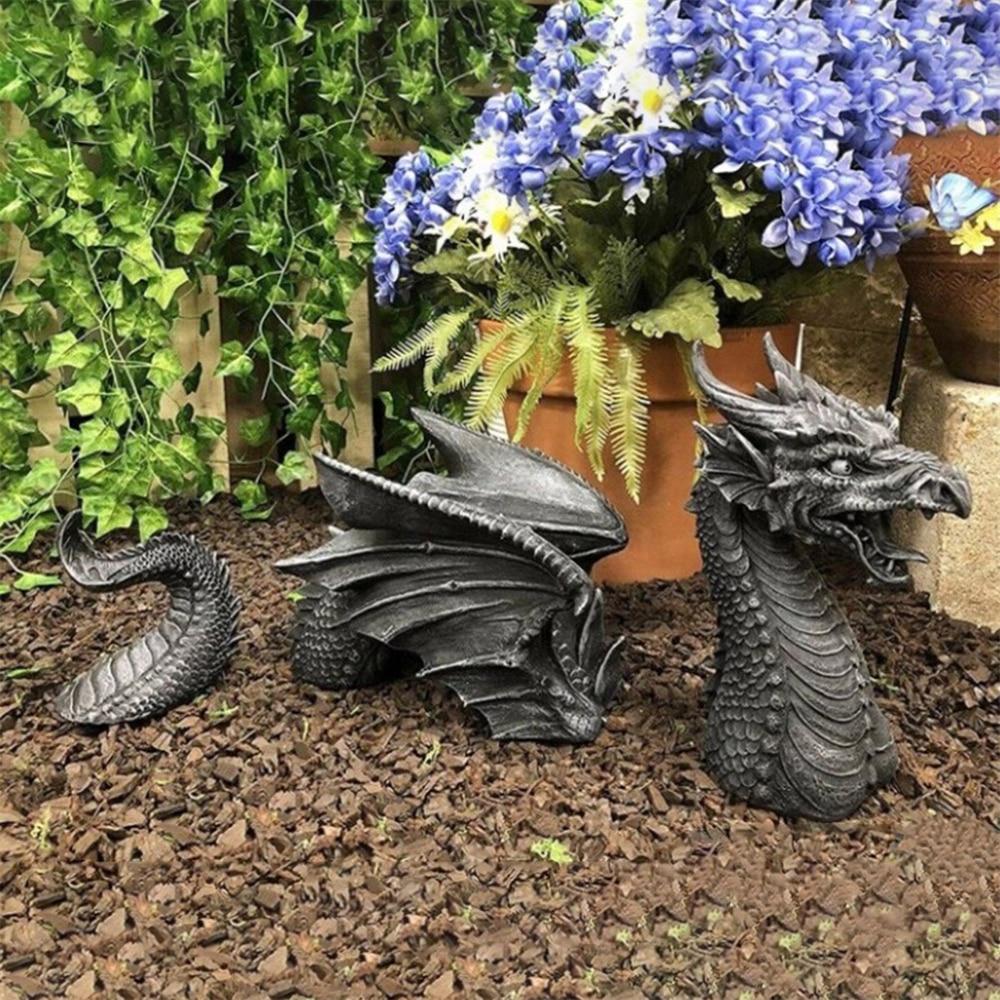 Zodiac Draak Tuin Decor Standbeeld Lucky Feng Shui Chinese Draak Office Boss Desktop Wijnkast Tuin Decoratie Craft