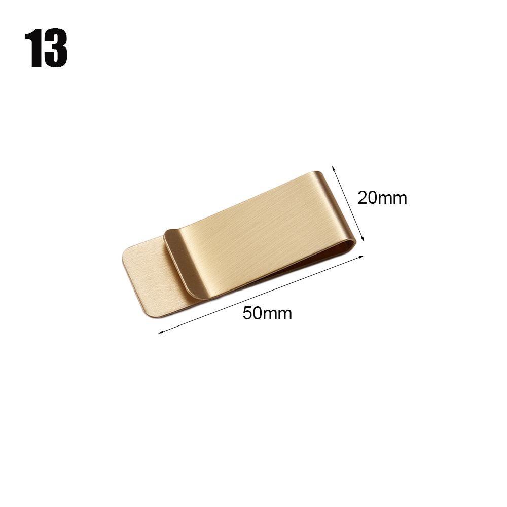 Metal Handmade Leather Brass Stainless Steel Pen Holder Pencil Clip Journal Dairy Notebook Holder Paper Folder Memo Clip: 13 20x50mm