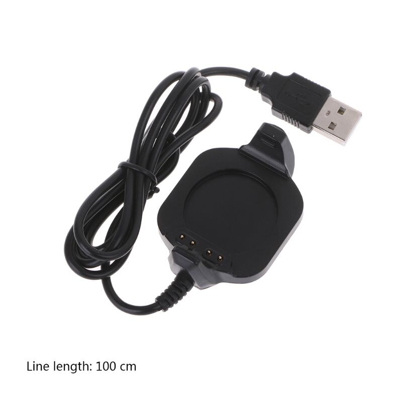 Usb-opladningsdockingstation holder oplader strømforsyning dataoverførsel 1m -kabel linje ledningsadapter bærbar til garmin forerunner 920xt