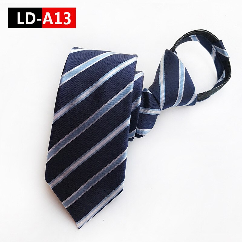 24 farver mænd slips doven slips herre let lynlås uniform gruppe sikkerhed dress up business slips mand tilbehør: L8cm-13