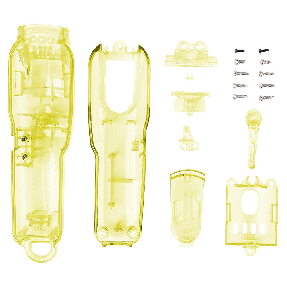 8 pièces/ensemble 8 couleurs Transparent Modification électrique tondeuse combinaison électrique tondeuse ensemble de coquille pour WAHL 8148/8591 G0923: Yellow