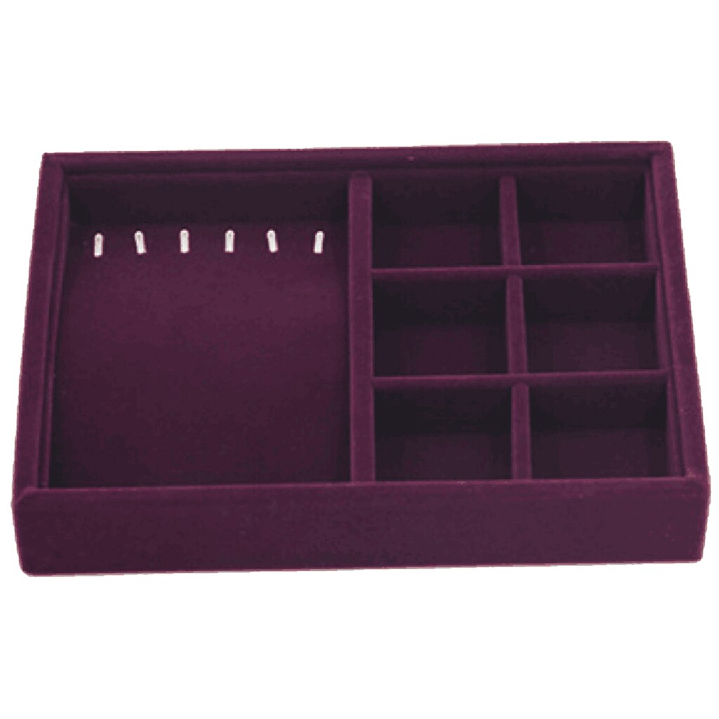 Multi-purpose smykker display bakke halskæde øreringe ring showcase organizer: Halskæde ørering