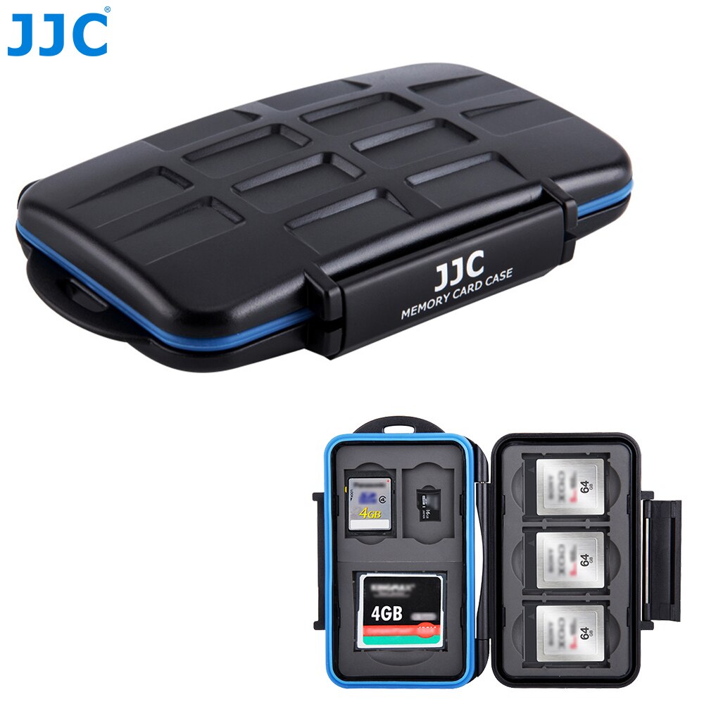 JJC CF XQD SD MicroSD Card Case Waterproof Memory Card Holder Turtle Hard Shell Box Anti-Extrusion for DSLR Camera Computer