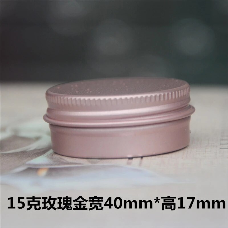 100 stuks/lot roségoudkleurig 15g aluminium potjes 15g aluminium blikken 15ml aluminium blikken potjes container