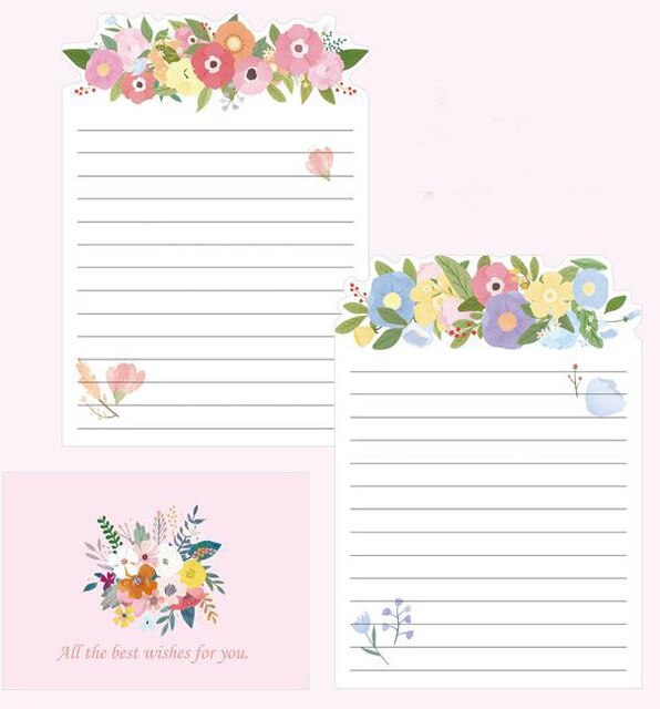 Enveloppes en papier 9 ou 3 + 6 lettres, chat, planète, fleurs, papeterie: B