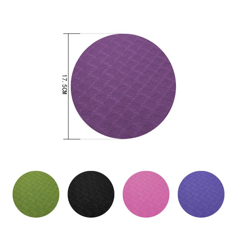 Runde yogamatte, praktisch zum mitnehmen, rundes yogapad für sport, balance und training, rutschfest, dickwandig