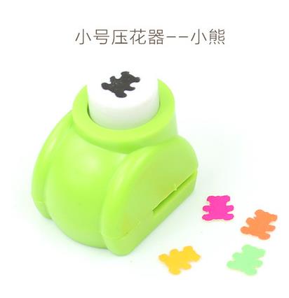 Mini Flower Paper Craft Punch Hole Puncher Scrapbook Punches Handmade Cutter Card DIY Tool: bear