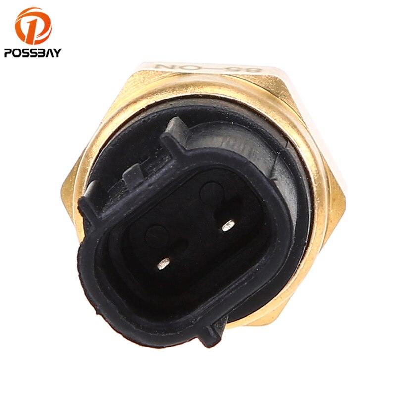 POSSBAY Motorcycle Radiator Fan Switch Thermo Switch For Suzuki Kawasaki Coolant Temperature Sensor Motorbike Accessories