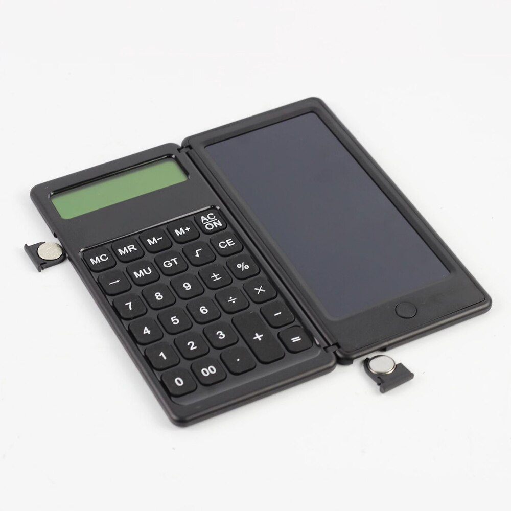 Spash faltbarer taschenrechner, tragbarer 12- stelliger taschenrechner mit 6- zoll-lcd-schreibtablett, zeichenfläche, stift und radierfunktion