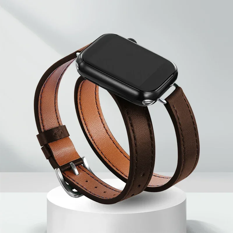 Bracelet en cuir pour Bracelet de montre Apple 10 42MM 46mm 9 8 7 41 45mm 6 SE 5 4 40 44mm Correa pour Bracelet IWatch Series10 Ultra 2 49mm