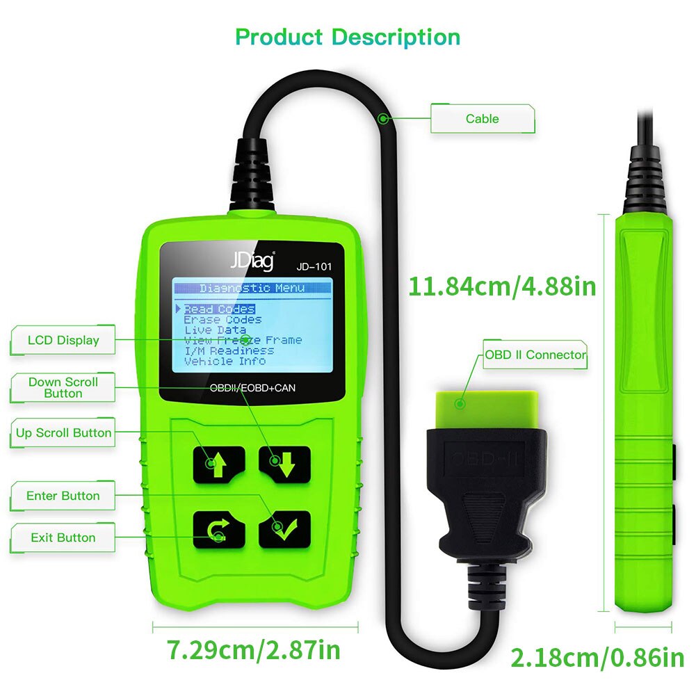 Universal Auto Car Scanner Code Reader Car Engine Light Check Engine Fault Reader Tester Diagnostic Tool