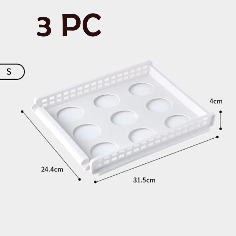 Layered Wardrobe Partition Storage Rack Drawer Foldable Cabinet Stackable Closet Organizer Interspace Shelf Clothes Organizer: S 3PC