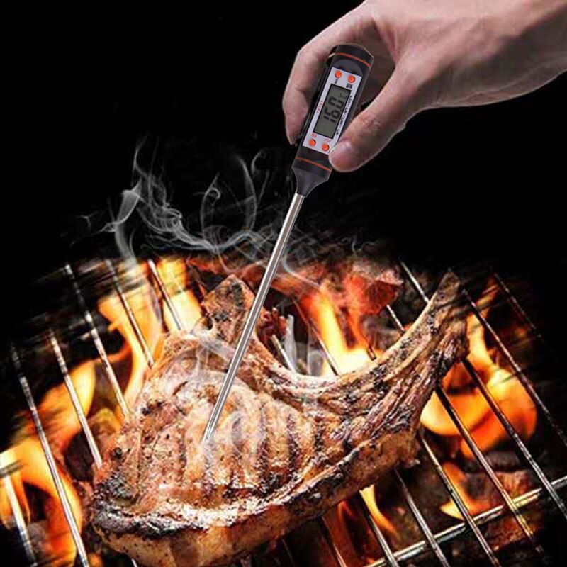Thermomètre numérique électronique pour aliments, pour gâteaux, bonbons, frites, BBQ, température des aliments, de la viande, avec longue sonde