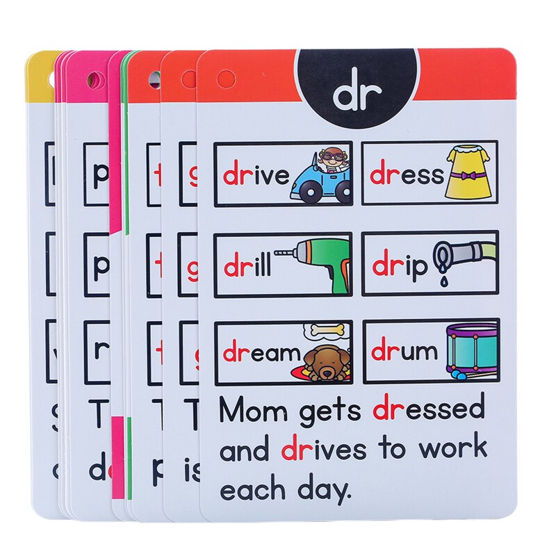 Phonics Card Engels Vroeg Leren Met Metalen Ring Flashcards Educatief Foto Voor Voorschoolse