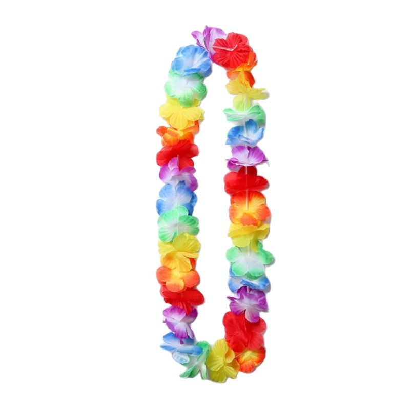 Hawai flower garland for Hawaiian party, Hawaiian necklace, Hawaiian floral decoration, fabric, 2 pcs/lot
