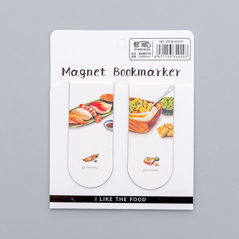 4 pak Heerlijk Eten magneet bladwijzer set Brood Rijst groente noodle bladwijzers clips Cartoon Briefpapier schoolbenodigdheden F025